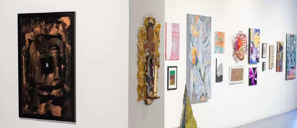 Artworks on display at Creative Alliance, in Highlandtown, one of Baltimore Arts District