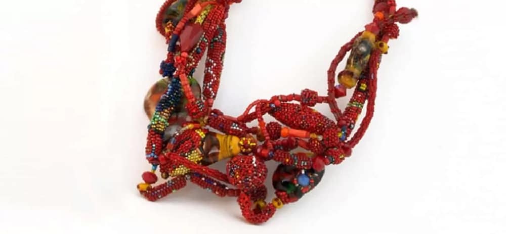 A beautiful bead necklace by Joyce J Scott is one of the Baltimore art gifts you should buy.