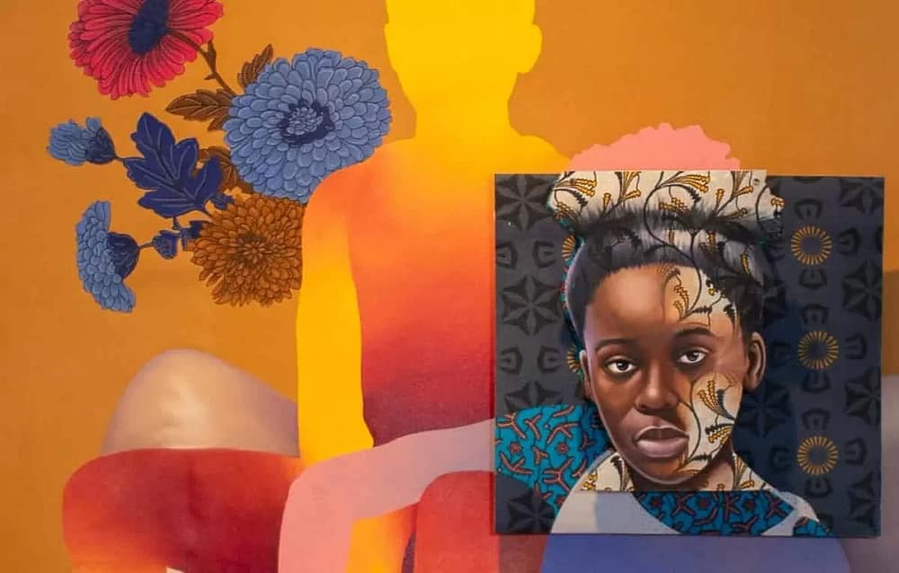 So We Dey, 2024, mixed media art by Patrick Quarm, was recently in the exhibition This Is Not A Retreat! NXTHVN Through the Years at the Ford Foundation gallery