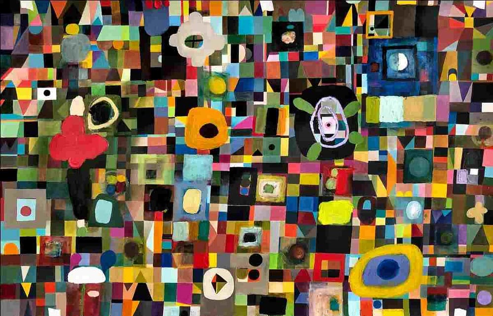 Untitled, an abstract painting by Ralph Lemon. Ralph Lemon Wins Bucksbaum Award
