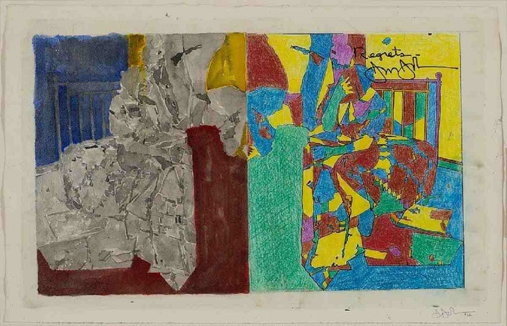 Jasper Johns, Study for Regrets a new series of works on Lucian Freud