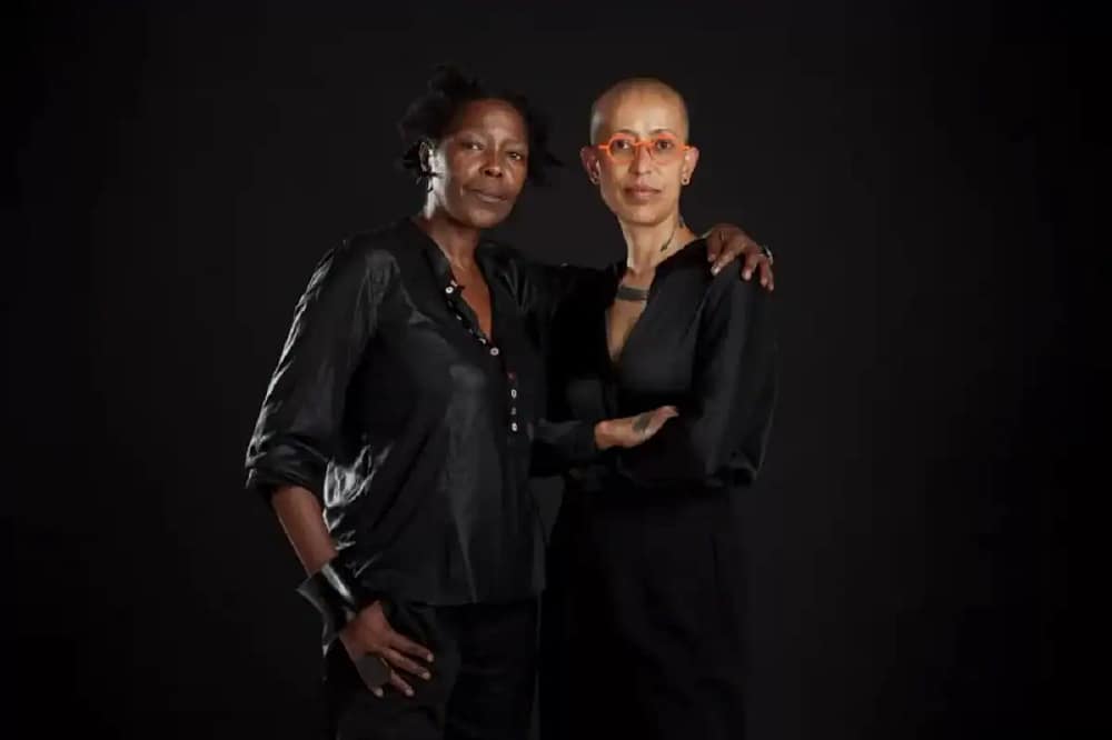 Gabrielle Goliath with curator Ingrid Masondo Elegy, a performance central to the South Africa Venice Biennale censorship debate.