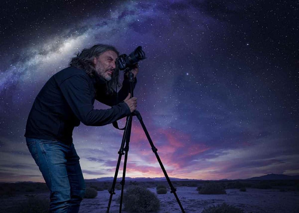An astrophotography at work. This is one of the different types of photography styles to master
