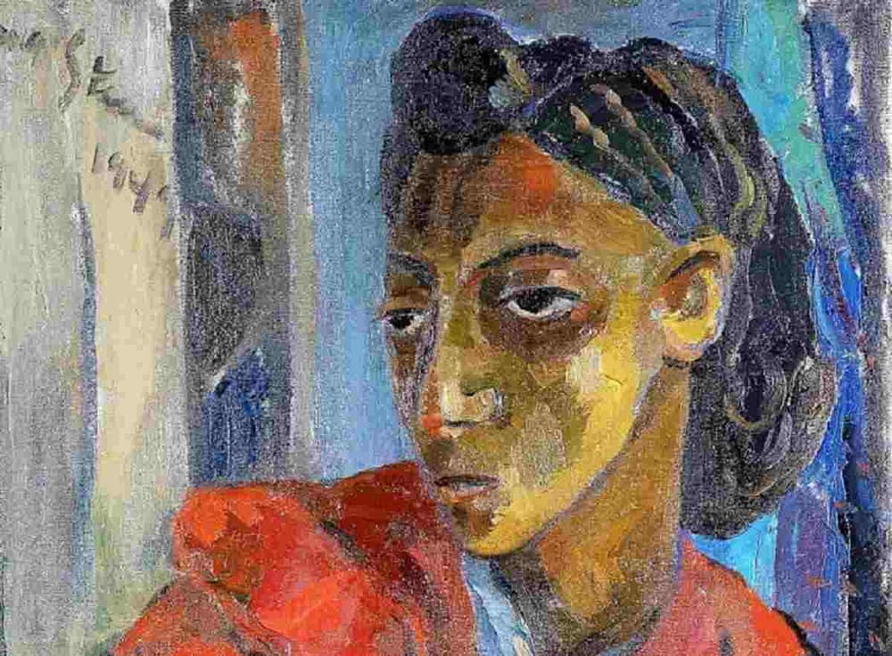 The Red Dress. Irma Stern's portrait painting of a young Cape Malay woman titled The Red Dress leads The South African art Sale at Bonhams in London
