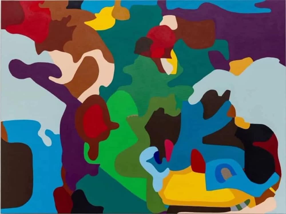 An abstract painting titled cbob 1 by artist Candida Alvarez in Real Monsters in Bold Colors
