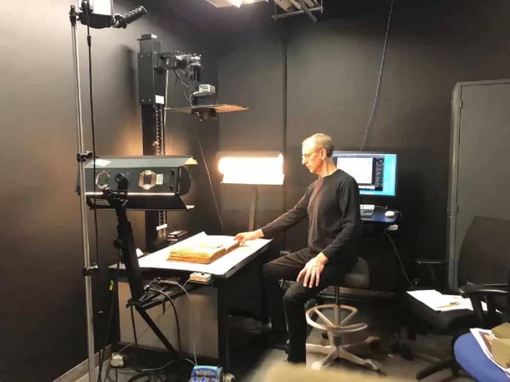 Museum Archivist Jim Moske at work in The Met’s imaging suite