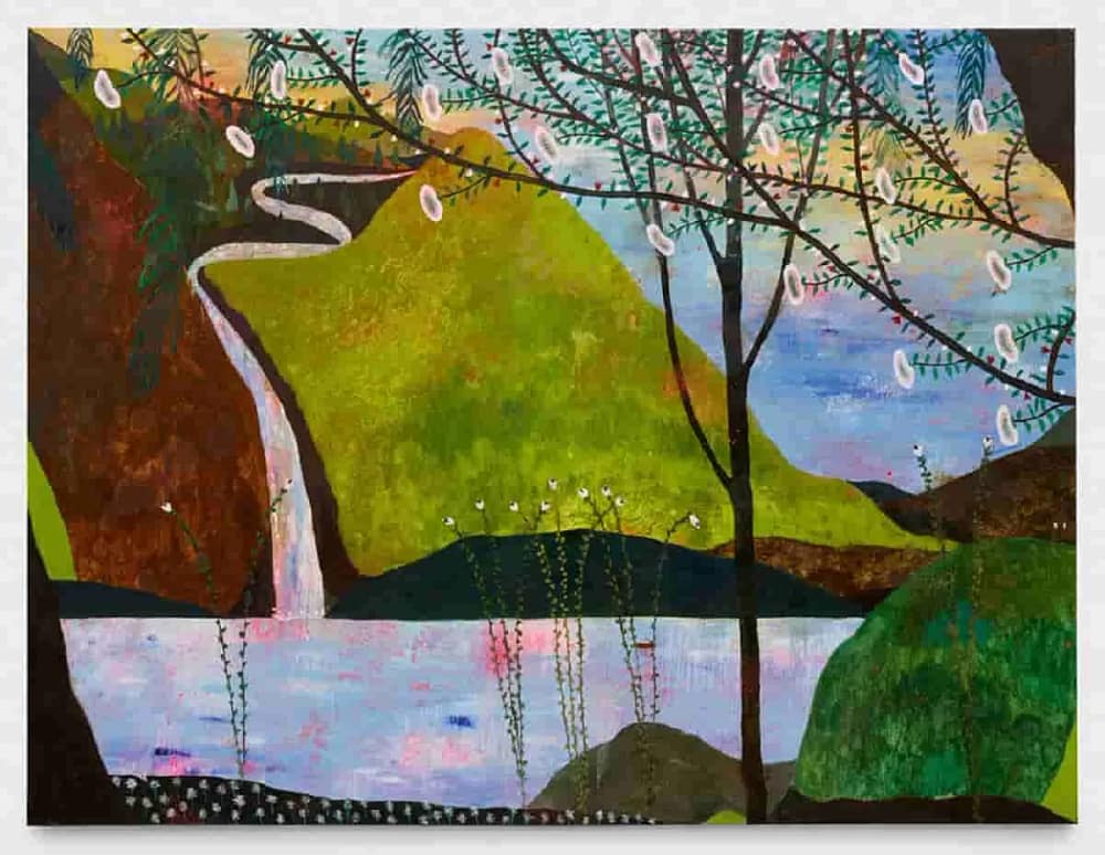 A minimaslist landscape painting by the Berlin-based artist Tom Anholt