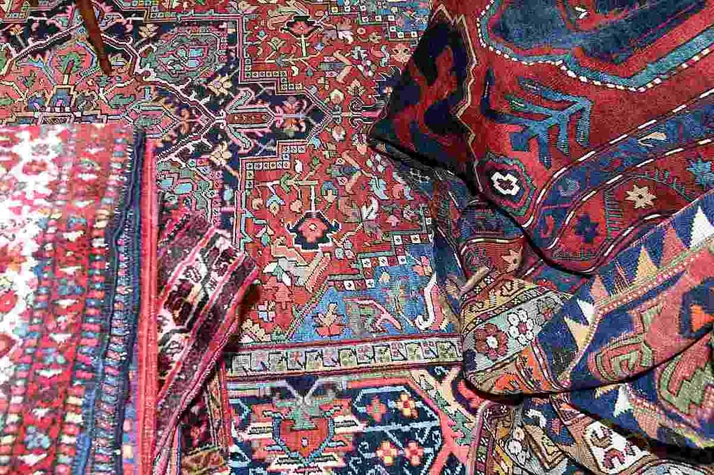 Image: Beautiful and colorful rugs on display at the Baltimore Art, Antique & Jewelry Show