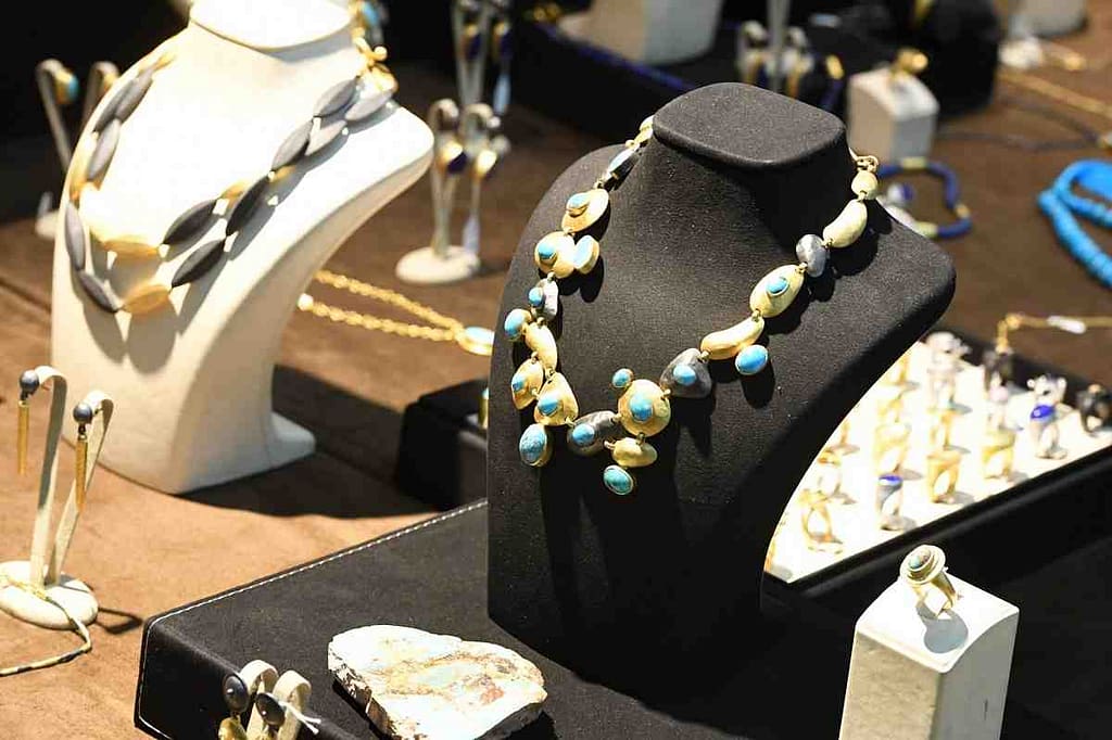 Image: A cross section of fine jewelry on display at the Baltimore Art, Antique & Jewelry Show on Labor Day weekend