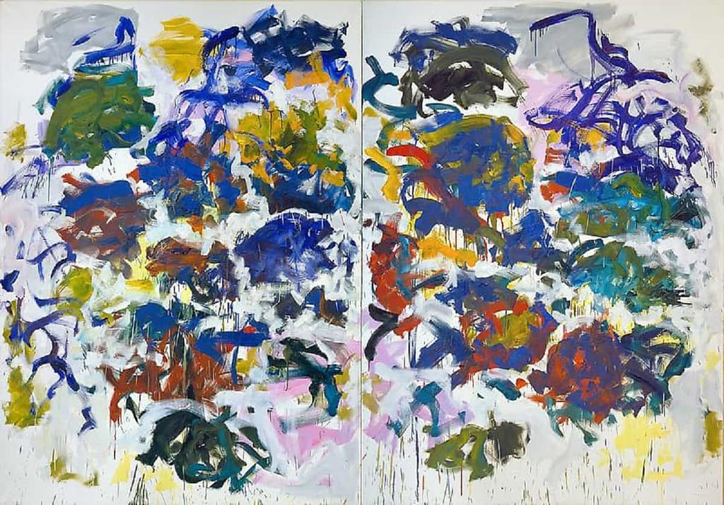 Sunflowers 1990-1991 oil on canvas painting of sunflowers by Joan Mitchell is one the works by women artists in Baltimore Museum of Art 2020 Vision exhibitions