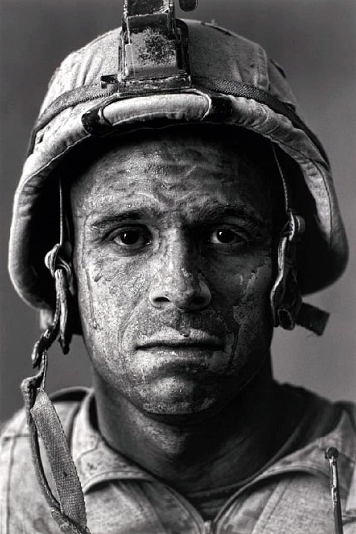 Image: Photograph  by Louie Palu (Canadian, b. 1968) captures a  U.S. Marine Gysgt. Carlos "OJ" Orjuela, age 31, Garmsir District, Helmand Province, Afghanistan
