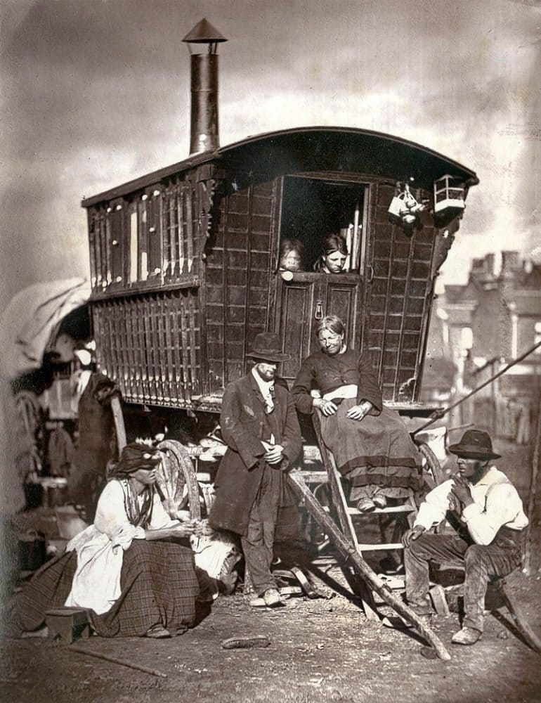 London Nomades, a photograph by John Thomson. From 'Street Life in London', 1877, by John Thomson and Adolphe