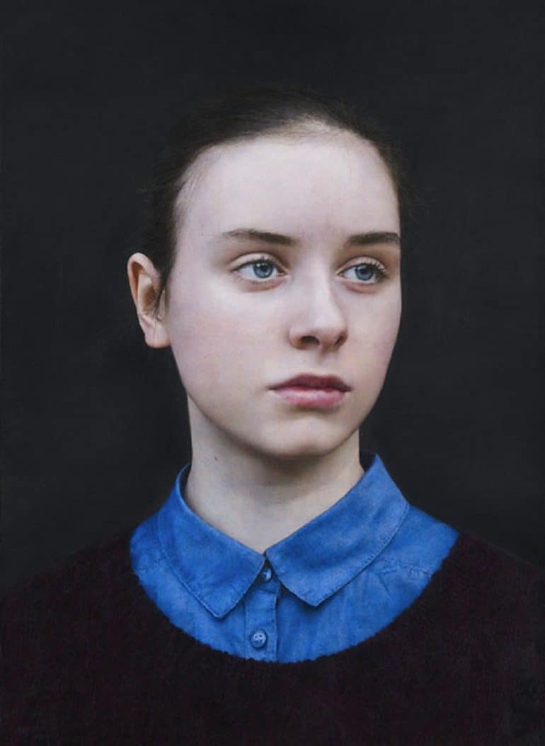 Image: Michael Gaskell, Eliza 2015, Acrylic on Board won Second prize in BP Portrait Award 2015-Art Painting