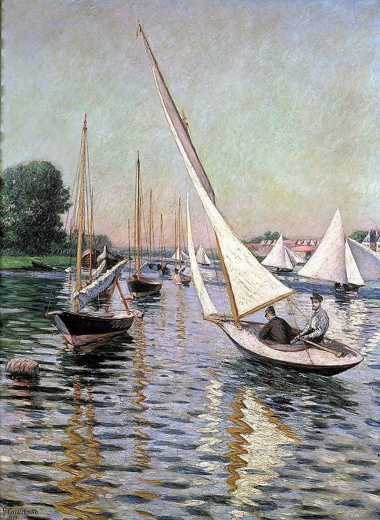 Image: Regatta at Argenteuil by Gustave Caillebotte in the new book Impressionists on the Water