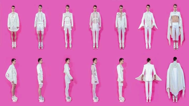 Image: Long Tran's designs are not just for women, they are also for men with style who love fashion art