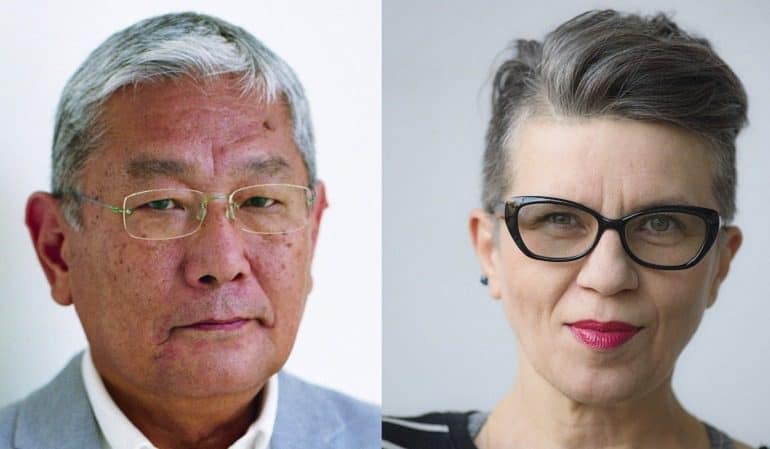 Image: Photographs of Taro Amano, Curatorial Director of Contemporary Art and Director in Chief Agnieszka Kubicka-Dzieduszycka, Curatorial Director of Media Art for Sapporo International Art Festival 2020