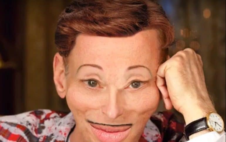 Image: A digitally manipulated portrait of John Waters whose retrospective titled Indecent Exposure is on display at the Baltimore Museum of Art Fall Shows