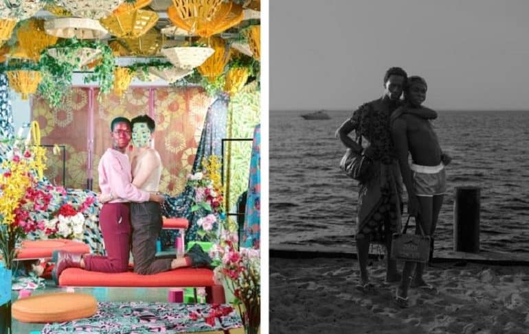 Chicago Artadia Awards-Image: Leonard Suryajaya's Two Bodies, and Derrick Woods-Morrow's Untitled on display as winners of the 2018 Chicago Artadia Awards