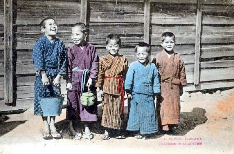 Image: Japanese Boys in (Kodomo) Country in 1913, is one of the images in the New York Public Library