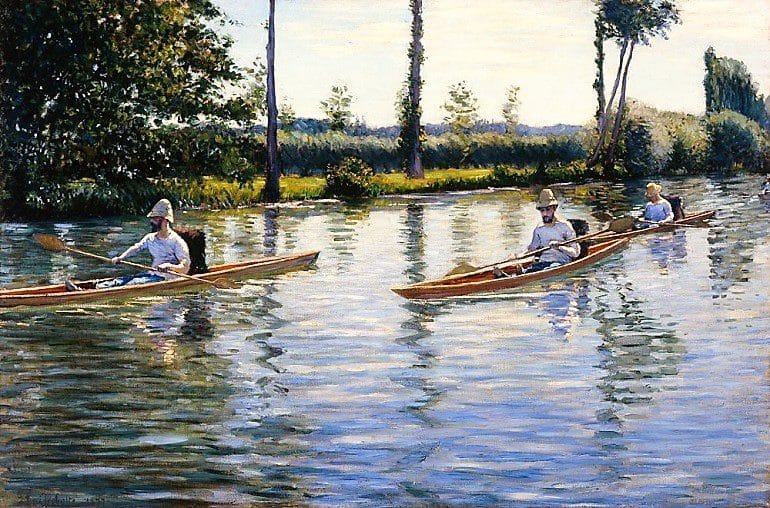 Image: Boating on the Yerres by Gustave Caillebotte in the new book Impressionists on the Water