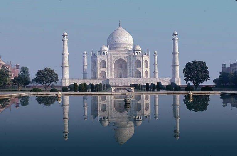 Image: Taj Mahal India, a magnificent edifice stands tall in the beautiful Indian sun