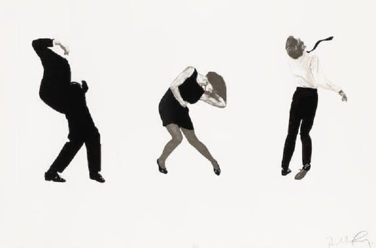 Bonhams Prints-Image: Robert Longo's Men in Cities, 1990, a lithographs on wove paper was one of the top seller at Bonhams Prints and Multiples Sale