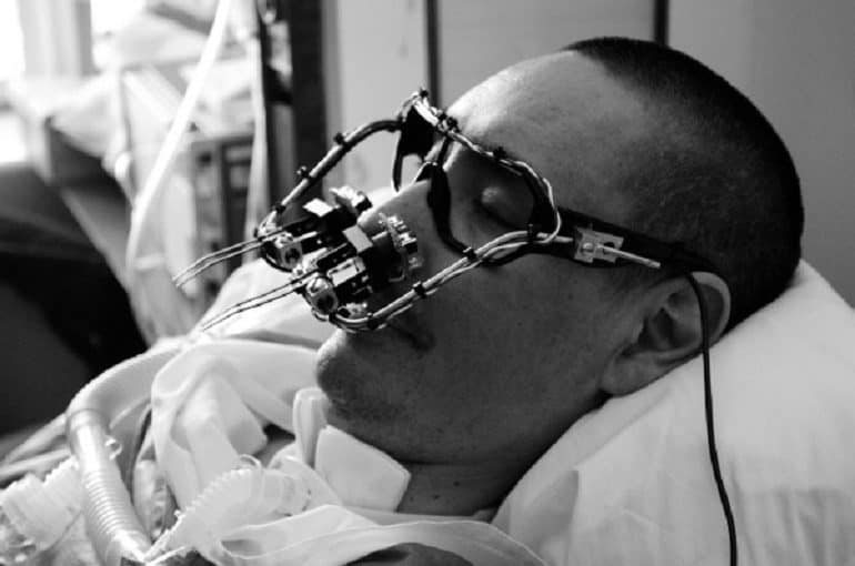 Image: Legendary LA graffiti writer, publisher and activist, named Tony Quan, aka TEMPTONE diagnosed with ALS in 2003 used the EyeWriter designed by Zachary Lieberman and collaborators