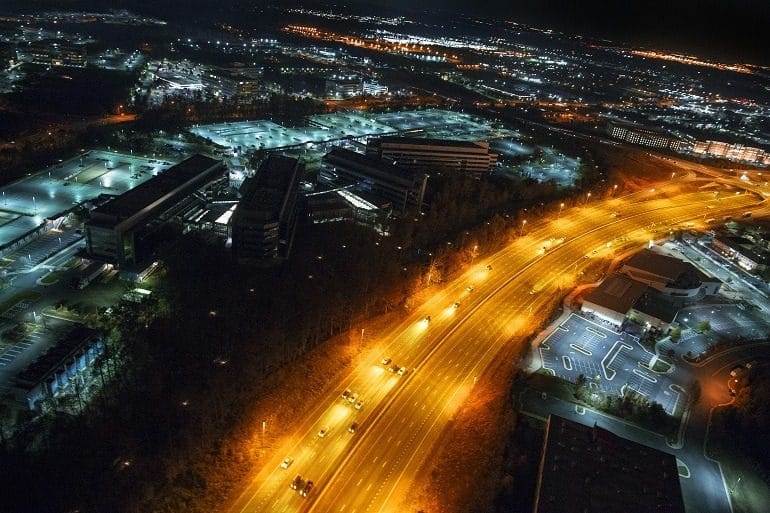 Image: Beautiful aerial photograph of National Reconnaissance Office by Trevor Paglen, a counter surveillance artist