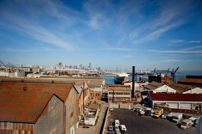 Image: Aerial view photograph of Pier 70 San Francisco Waterfront Site 