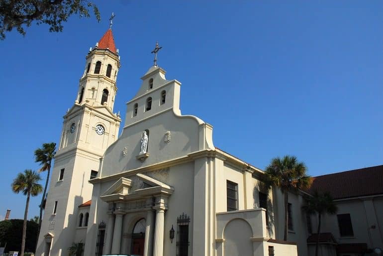 Image: The Cathedral Basilica of St. Augustine is one of the major historic churches in St Augustine, Florida that Vacationers can tour during their vacation