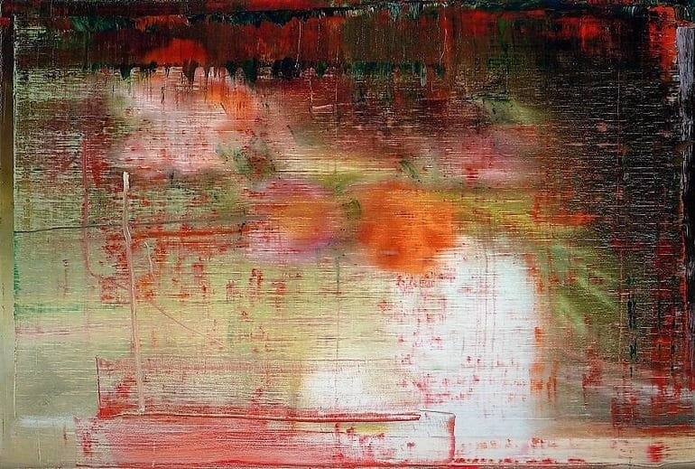 Image: Bouquet, a 2009 artwork by Gerhard Richter is part of the art donation by the Berlin art dealer Heiner Bastian and his family to the public art collection of Chemnitz, a city in southeast Germany