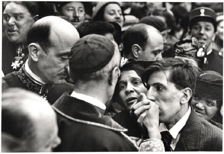 Image: A black and white photograph of Cardinal Pacelli (later Pope Pius XII) in Montmartre, Paris by Henri Cartier-Bresson shows the creative eyes the famous photographer brought to photography