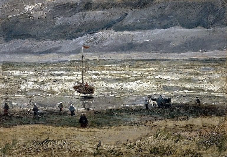 Image: View of the Sea at Scheveningen, one of Van Gogh paintings stolen from Van Gogh museum in 2004