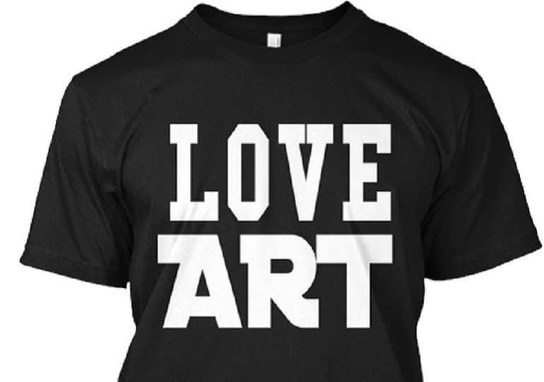 Image: Details of ARTCENTRON Love Art T-Shirts launched to celebrate the World Art Day and the birth of Leonardo da Vinci, one of the most celebrated artists of the High Renaissance