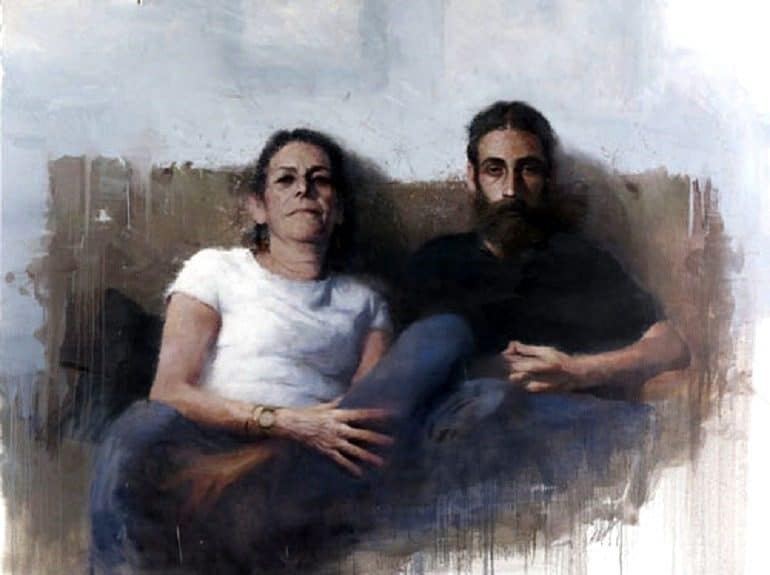 Image: Borja Buces Renard , My Mother and My Brother on a Sunday Evening, 2014, an oil on Canvas painting won third prize in BP Portrait Award