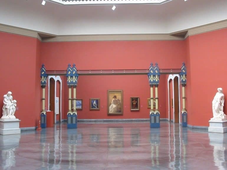 Image: Interior of Pennsylvania Academy of the Fine Arts, one of the great art institutions (PAFA) in the United States