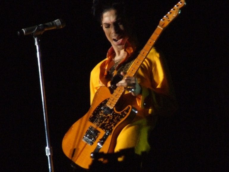 Image: Prince with MadCat at Coachella in 2008