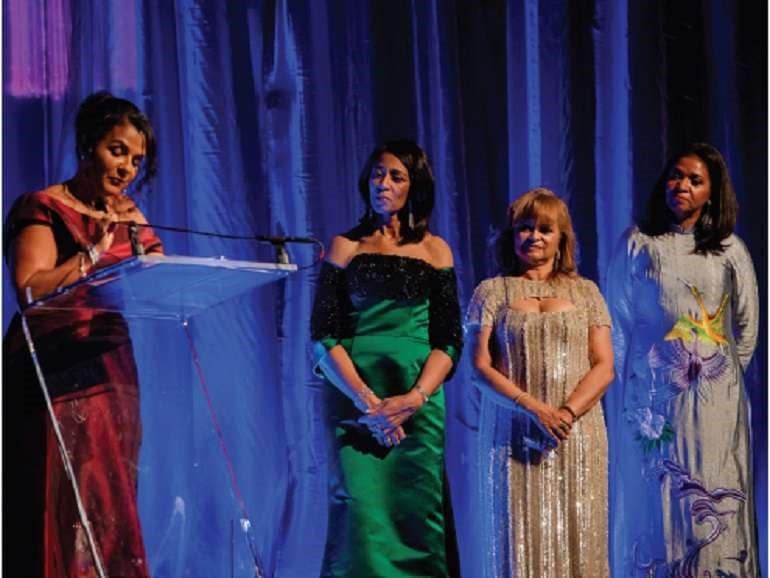 Image: Some of the special guests at The Studio Museum Gala 2018 included Carol Sutton Lewis, Dr. Amelia Ogunlesi, Kathryn C. Chenault, and Jacqueline L. Bradley