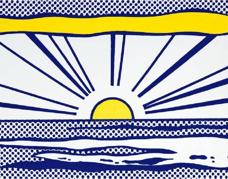 Image: Roy Lichtenstein Sunrise, from Seven Objects in a Box is one of the prints in Christie's Prints & Multiples sale at the Rockefeller Plaza