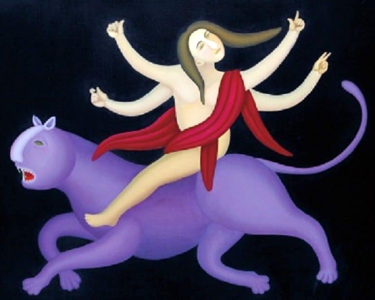 Image: Oil on canvas painting by Manjit Bawa (1941-2008), a celebrated Asian artist whose work attracted record auction prices at the Christie’s auction in New York