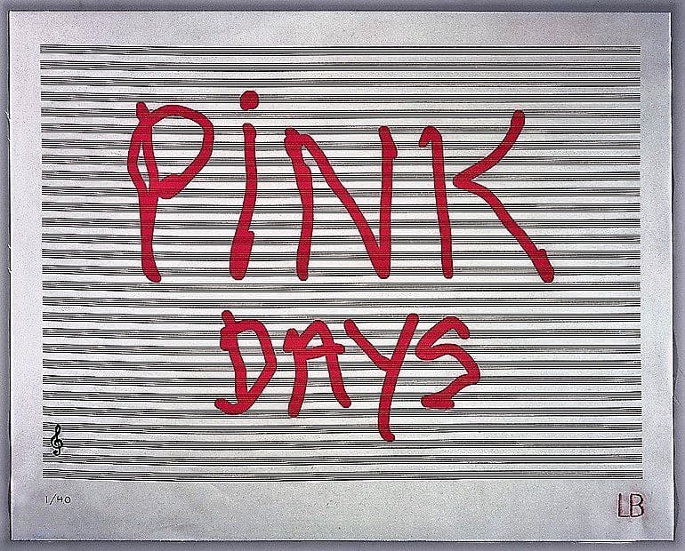 Image: Pink Days, a 2008, archival dyes printed on fabric, with embroidery by the celebrated French-American artist Louise Bourgeois