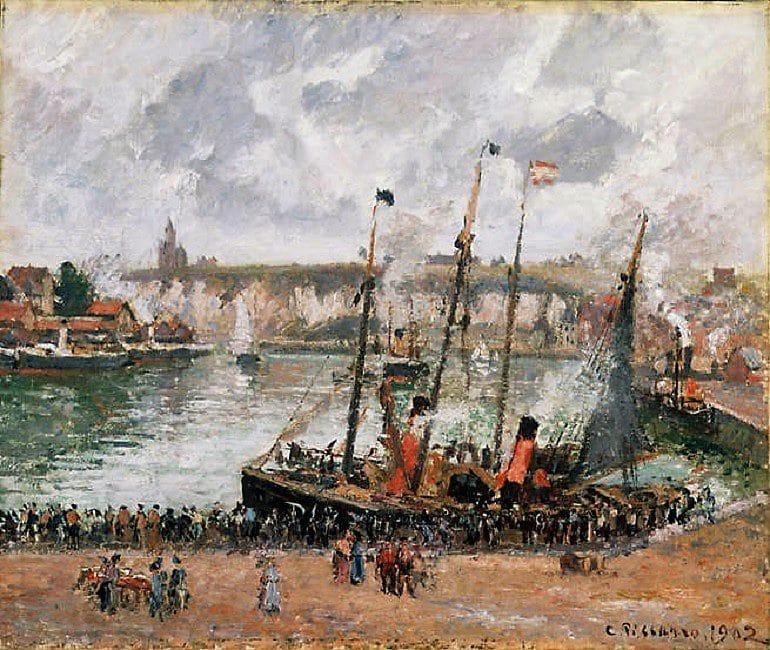 Image: Harbor at Dieppe (Le port de Dieppe) by Camille Pissarro